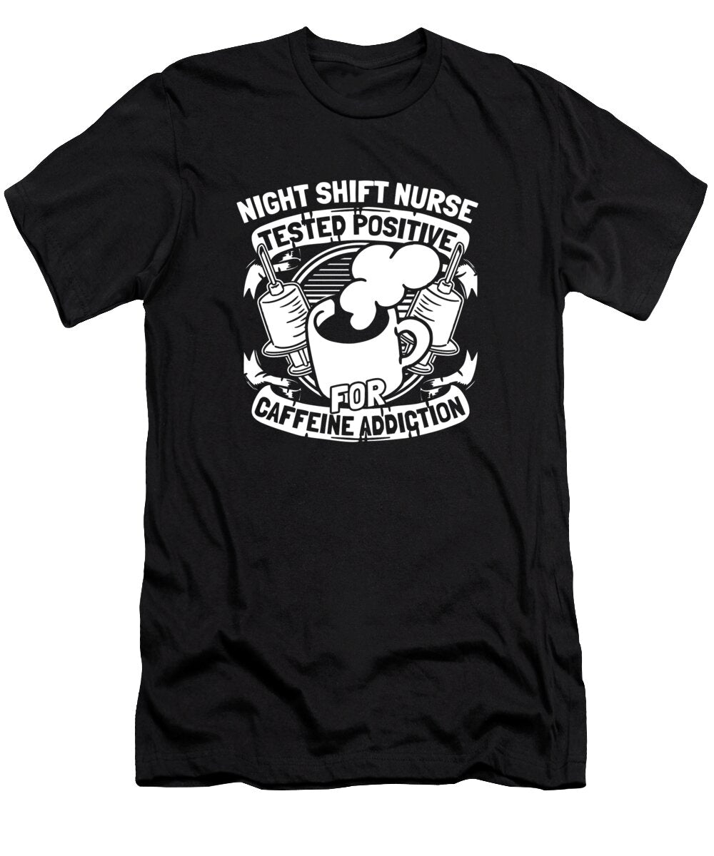Nurse Coffee Hospital Caretaker Nursing Crazy Squirrel T-Shirt