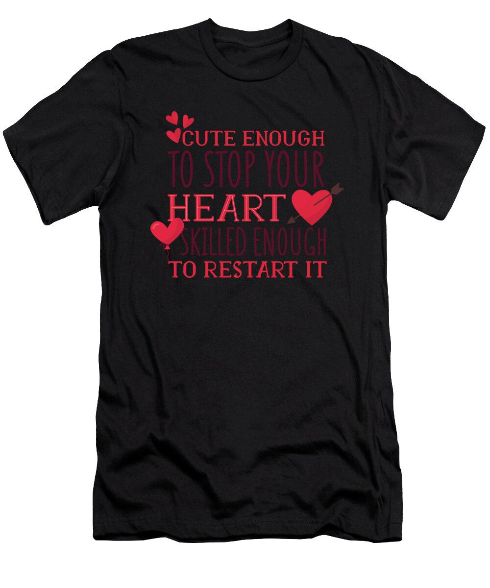 Nurse Heart Nurse Gift Florian Dold Art T-Shirt