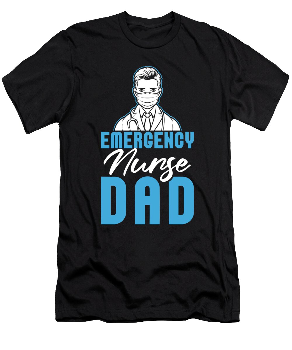 Nursing Father Hospital Caretaker Emergency Nurse Crazy Squirrel T-Shirt