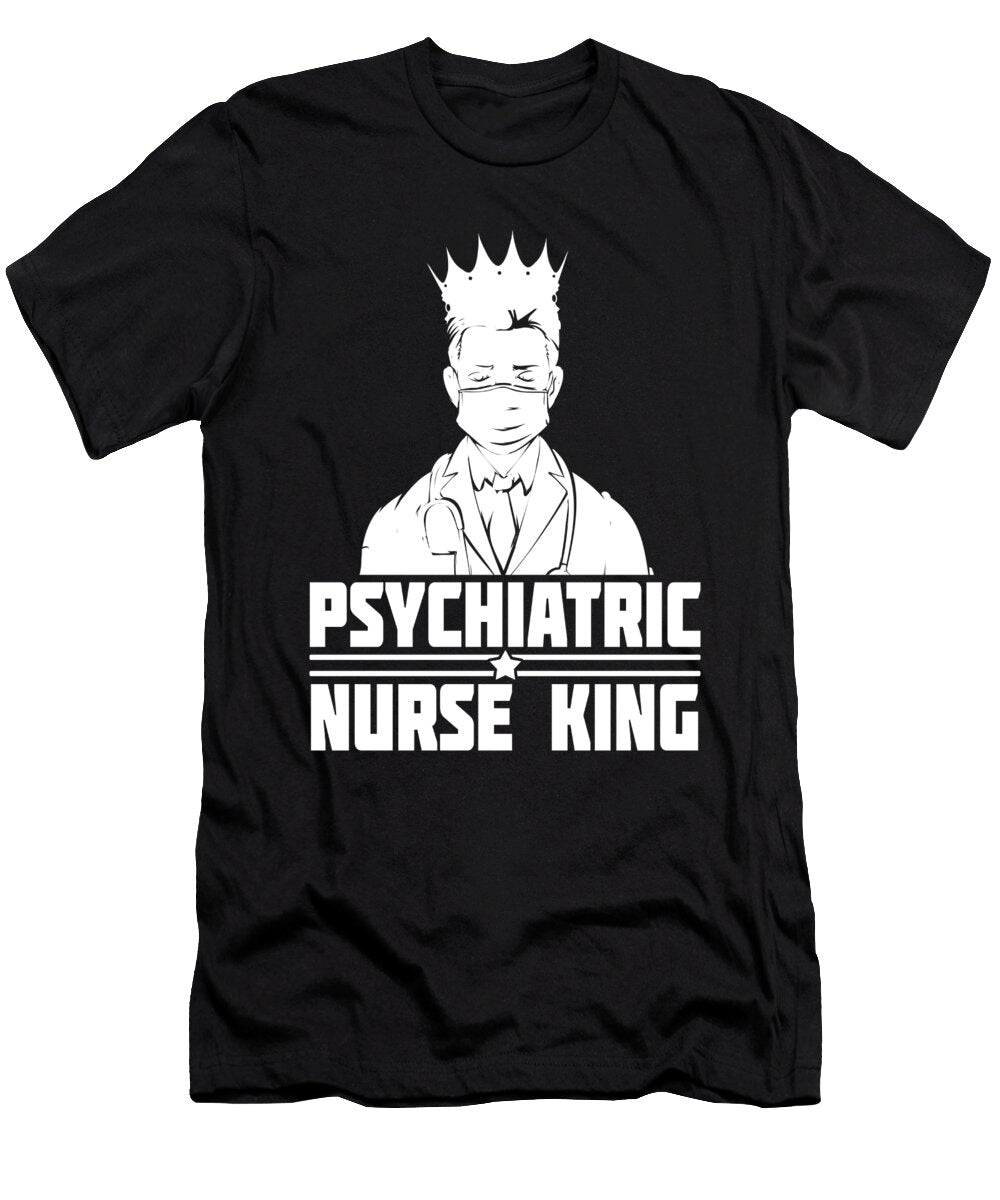 Nursing King Hospital Caretaker Psych Nurse Crazy Squirrel T-Shirt