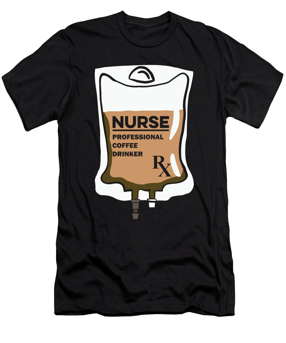 Nursing Nurse Caretaker Hospital Coffee Crazy Squirrel T-Shirt