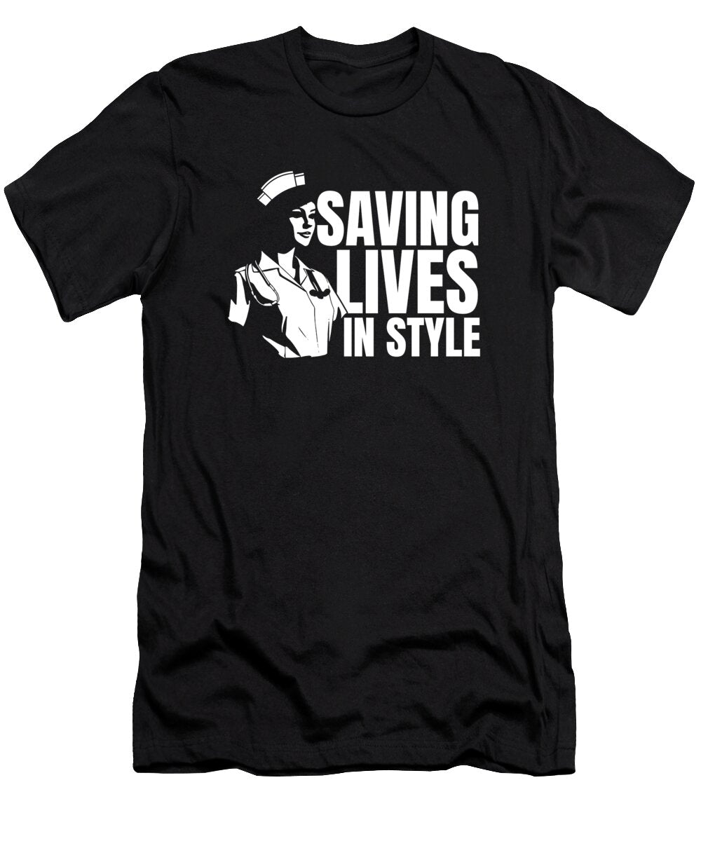 Nursing Nurse Hospital Caretaker Fashion Crazy Squirrel T-Shirt