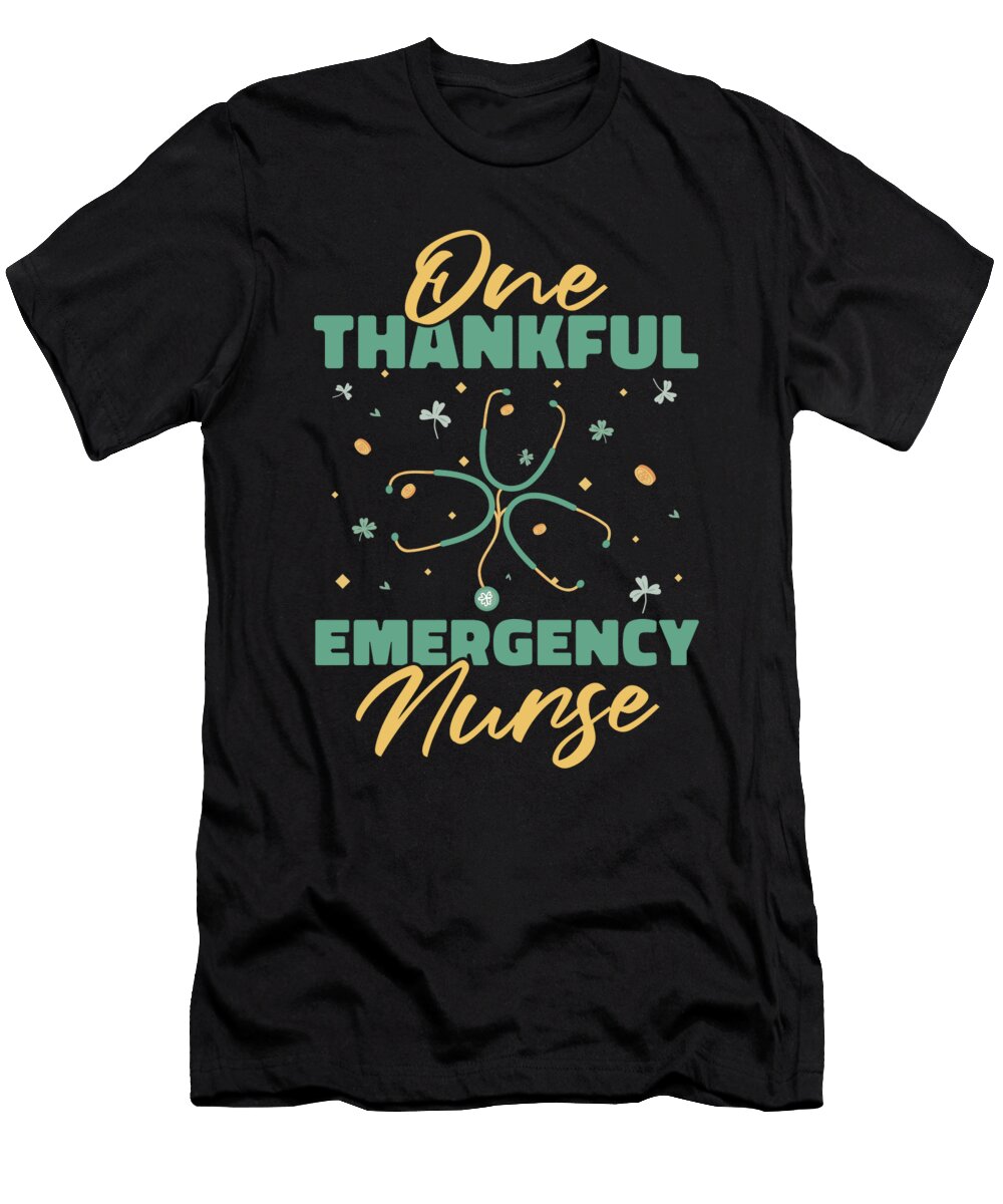 Nursing Stethoscope Hospital Caretaker Emergency Nurse Crazy Squirrel T-Shirt