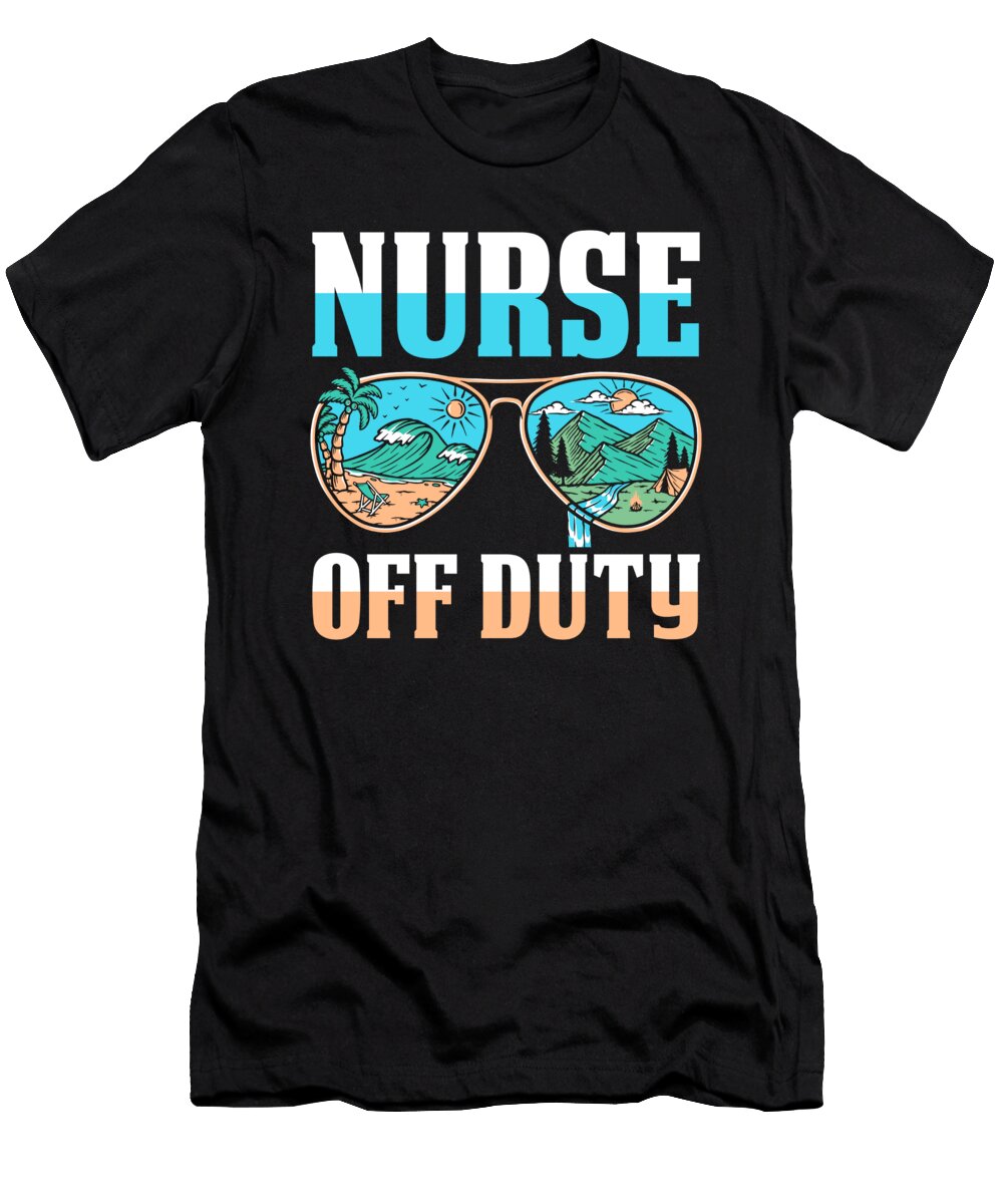 Nursing Sunglasses Caretaker Hospital Emergency Nurse Crazy Squirrel T-Shirt