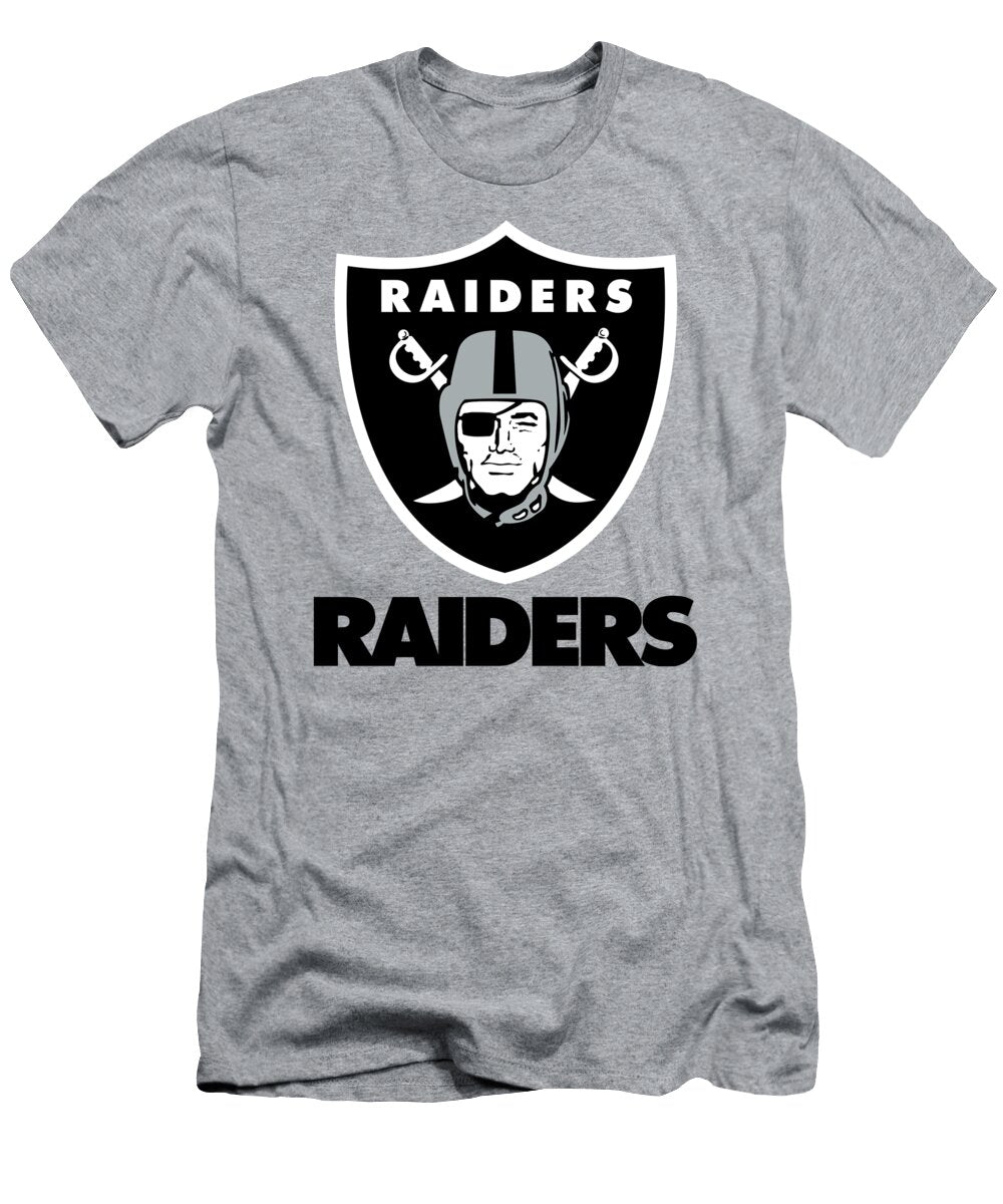Oakland Raiders on an Abraded Steel Texture Movie Poster Prints T-Shirt