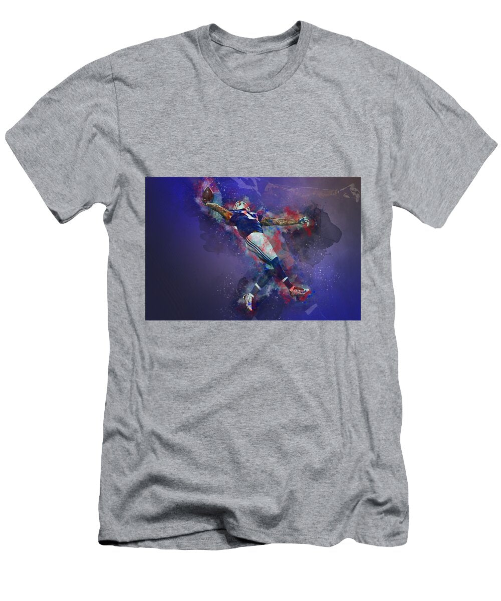 Obj Ny Giants the Catch Mixed Media Romeo Ouvrard T-Shirt