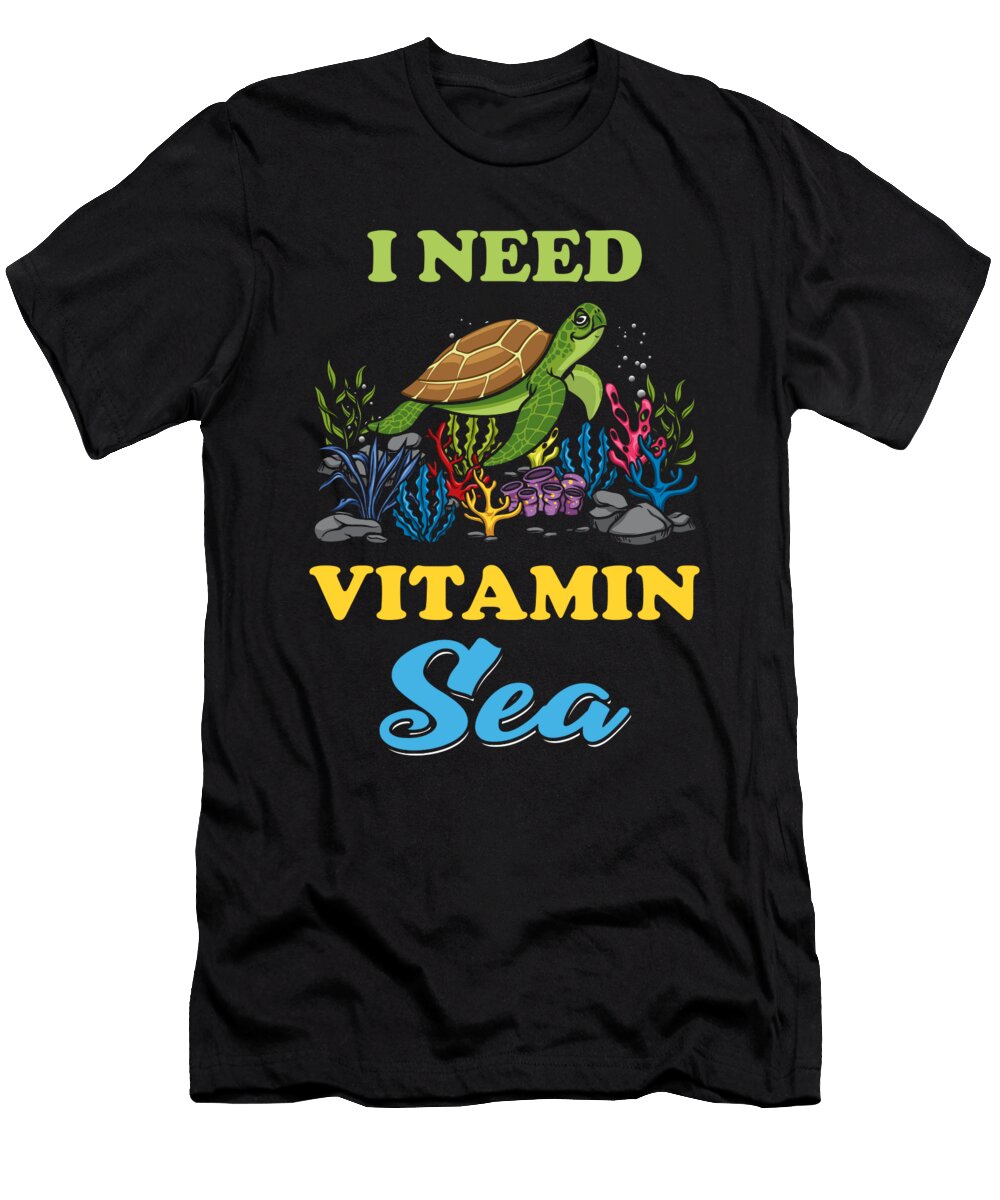 Ocean Sea Vacation Saying Funny Manuel Schmucker T-Shirt
