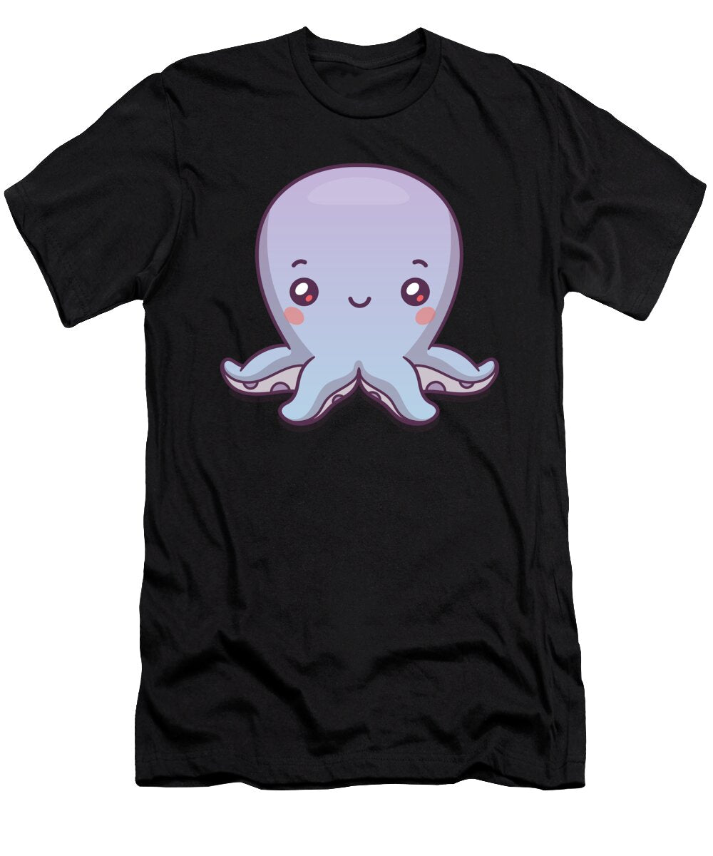 Octopus Cute Squid Kids Moon T-Shirt