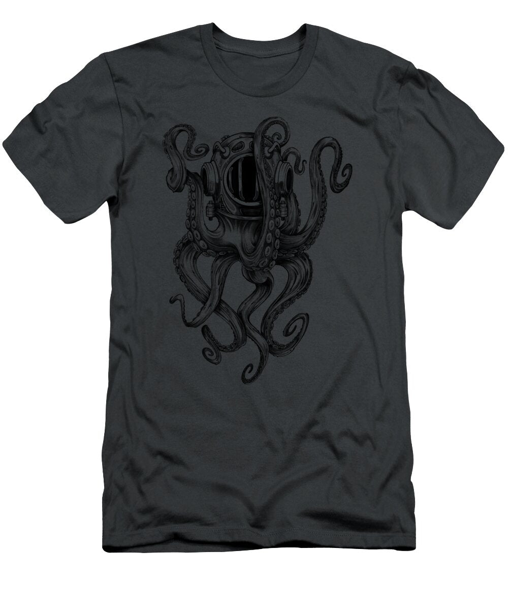 Octopus Scuba Diver Helmet Sibainu T-Shirt