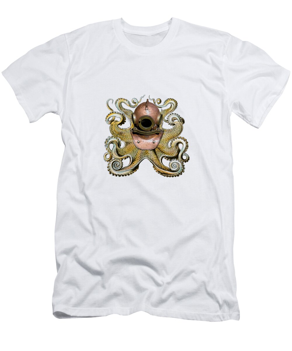 Octopus with Diving Helmet Madame Memento T-Shirt
