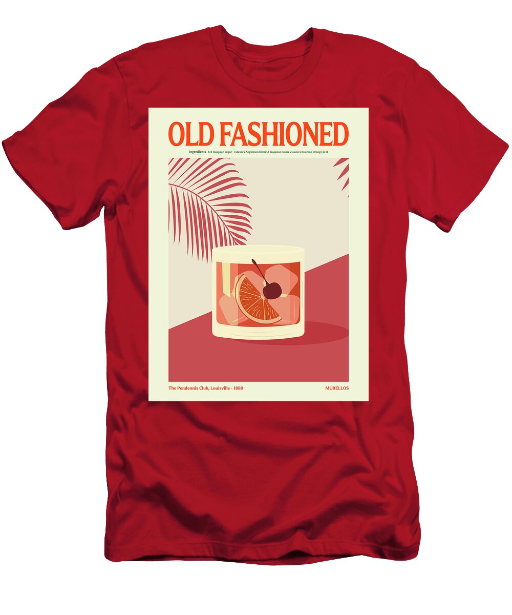 Old Fashioned Cocktail Murellos Design T-Shirt