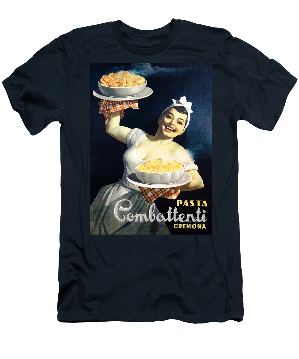 Old Italian Spaghetti and Pasta Ad Italy Tina Lavoie T-Shirt