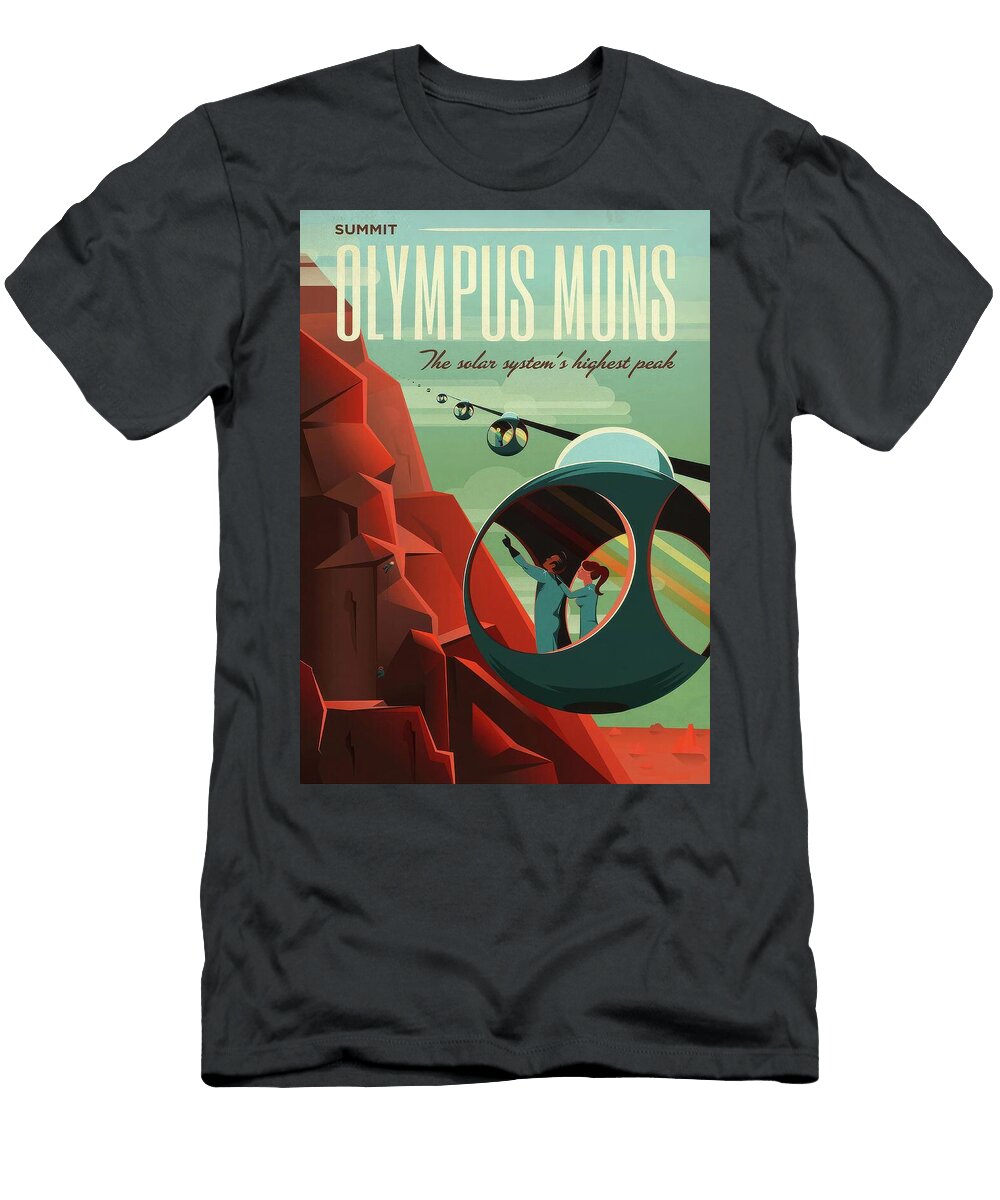 Olympus Mons Retro Travel Posternasa Travel Poster Travel Poster Art Print T-Shirt