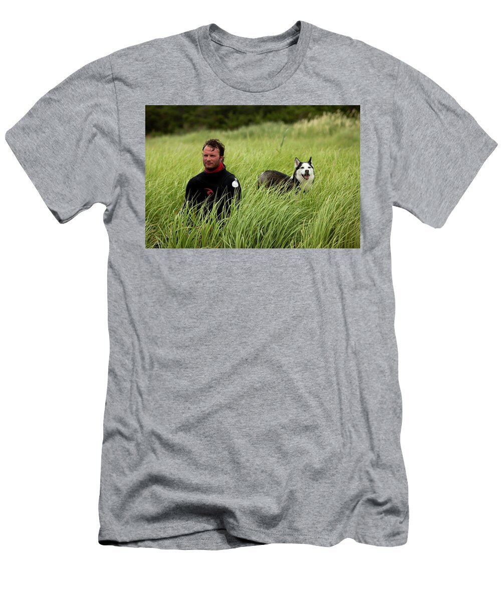 One Male Kiteboarder in a Wetsuit Trevor Clark T-Shirt