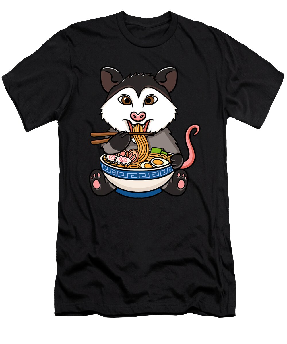 Opossum Possum Eating Ramen Noodle Anime Manga Kawaii Dhbubble T-Shirt