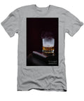 Orange and Peach Liqueur with a White Smoke Effect on a Black Bo Christopher Torres Pedraza T-Shirt