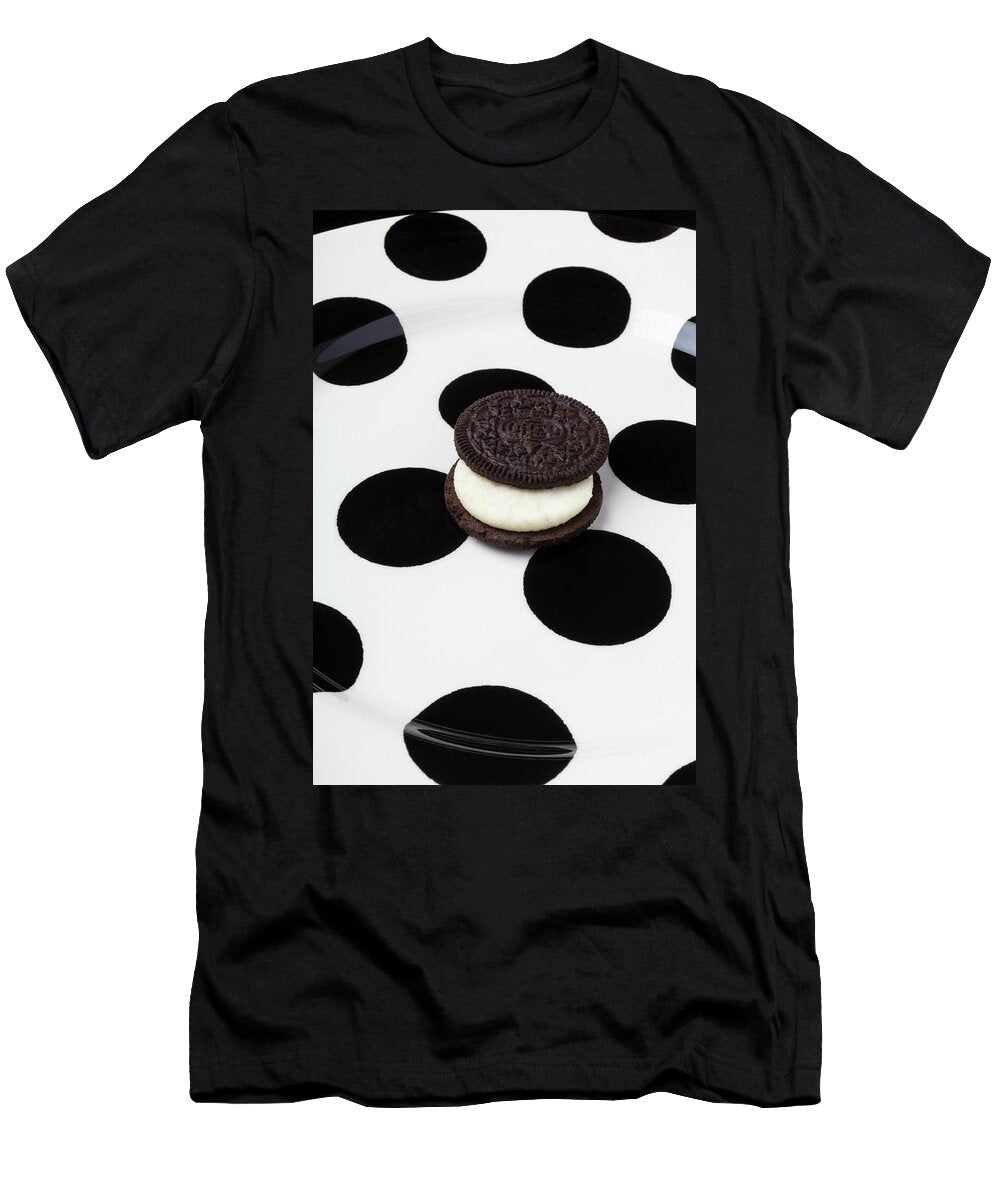 Oreo Cookie on Plate with Black Spots Garry Gay T-Shirt