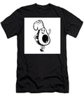 Organic Avocado Chef Mascot Retro Black and White Aloysius Patrimonio T-Shirt