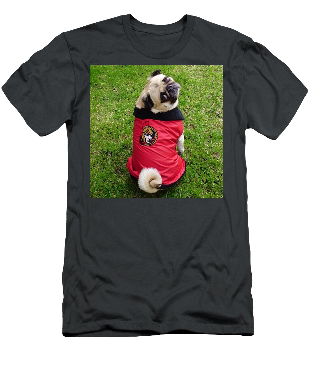 Ottawa Senators Pug Hockey Fan Tina Moreau T-Shirt
