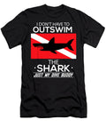 Out Swim My Dive Buddy Funny Shark Scuba Diving Diver 1 T-Shirt
