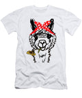 Overcome Hardship Womens Llama Bandana Alpaca Llama Animal Graphics Cute Ezone Prints T-Shirt