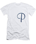 P in Oxford Blue Simple Script Custom Home Fashions T-Shirt