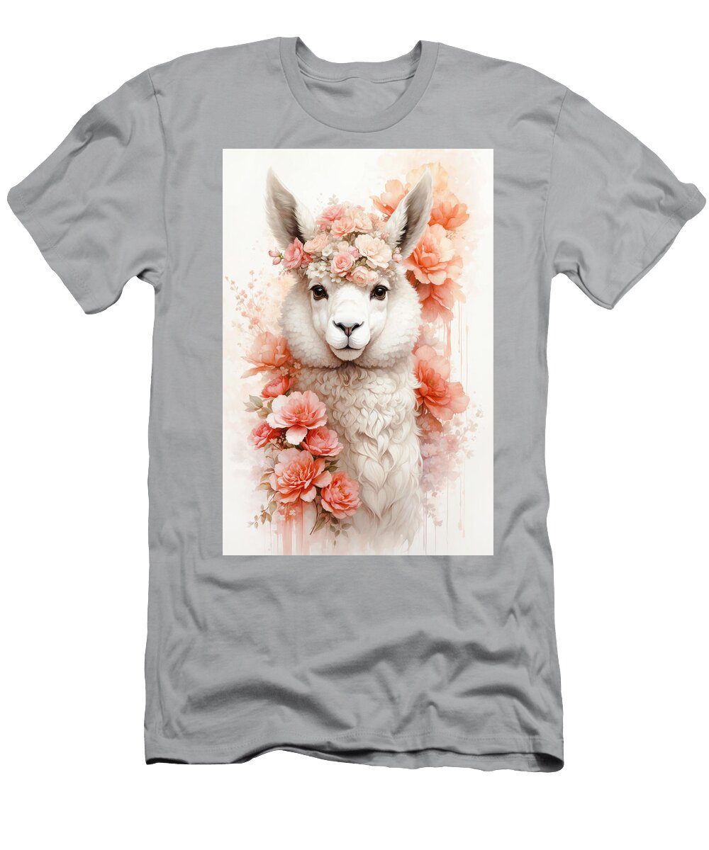 Paca Purrfection the Allure of Alpaca Majesty Ashira Creations T-Shirt