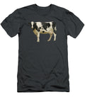 Painterly Black and White Cow Over Gingham Farmhouse Decor Audrey Jeanne Roberts T-Shirt