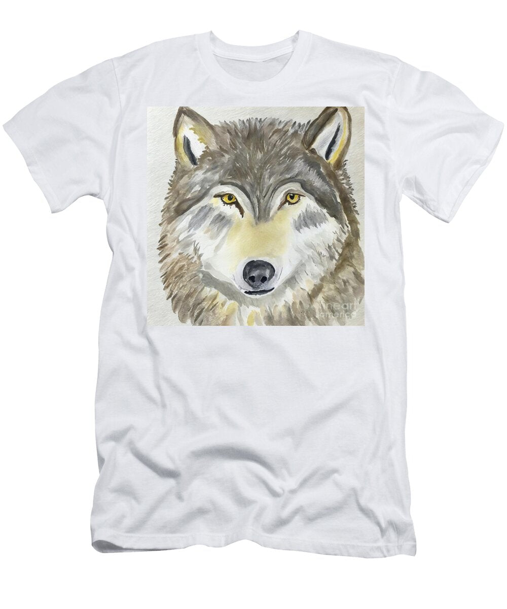 Painting Grey Wolf Wolf Illustration Animal Art N N Akkash T-Shirt
