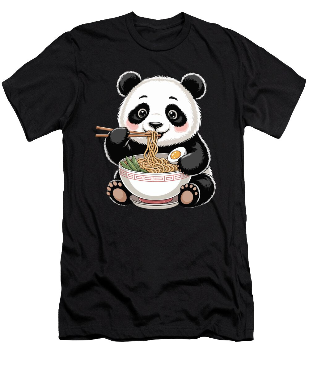 Panda Eating Ramen Joanna Redesiuk T-Shirt