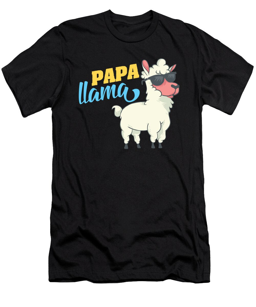Papa Llama Alpaca Animal Lover Fathers Day Gift Haselshirt T-Shirt