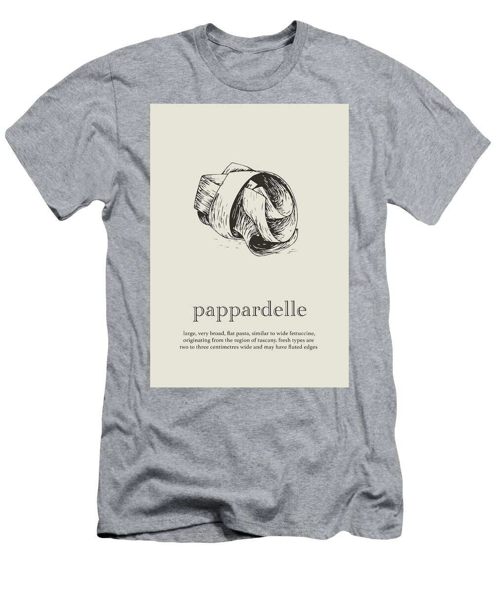 Pappardelle Pasta Kitchen Hand Sketch Minimalist Art Design Turnpike T-Shirt