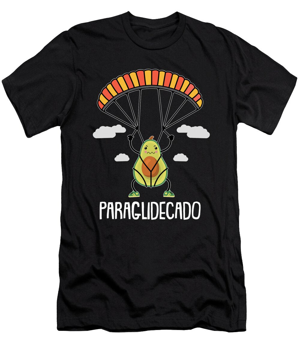 Paragliding Avocado Aerial Sports Hanggliding Paraglider Crazy Squirrel T-Shirt