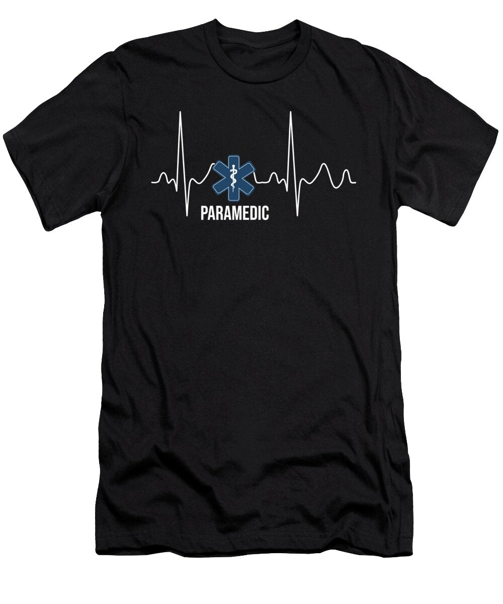 Paramedic Heartbeat Ems Nurse Emt Ambulance Doctor Medicine Gift Thomas Larch T-Shirt