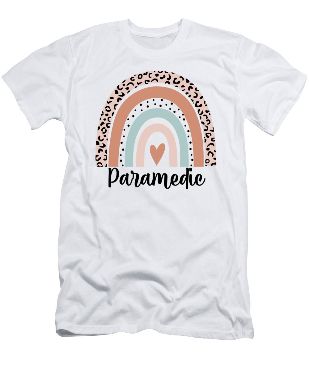 Paramedic Rainbow Leopard Funny Paramedic Gift Jensen Cena T-Shirt
