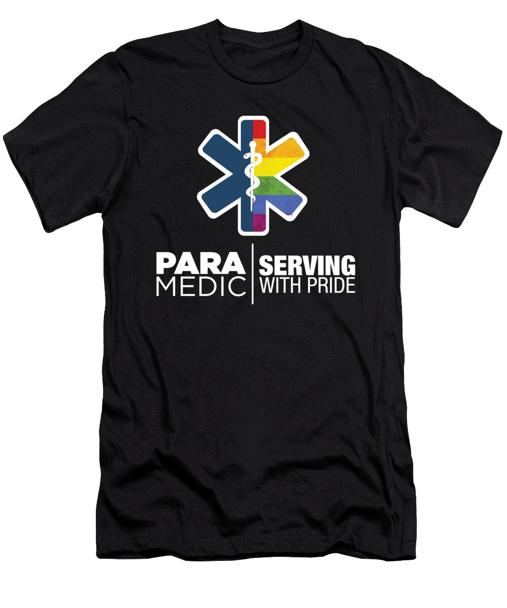 Paramedic Serving with Pride Lgbt Gay Lesbian Homosexual Gift Thomas Larch T-Shirt
