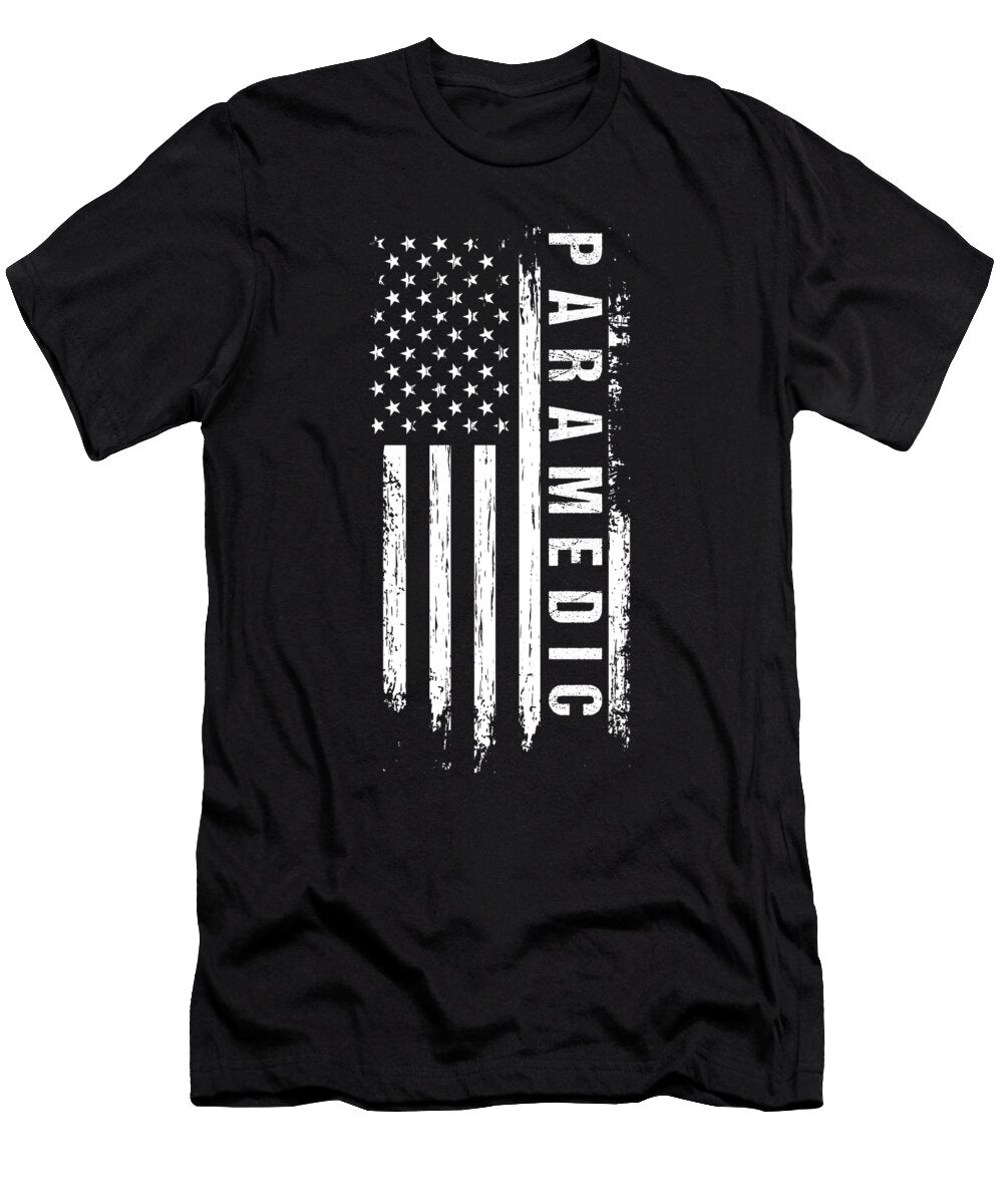 Paramedic USA Flag Amerika Ems Emt Nurse Ambulance Gift Thomas Larch T-Shirt