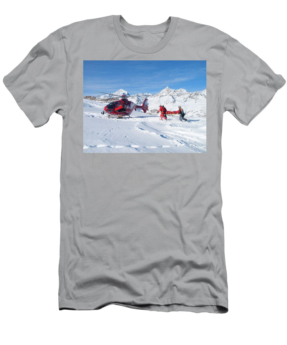 Paramedics Are Carying a Wounded Skier Menno Boermans T-Shirt