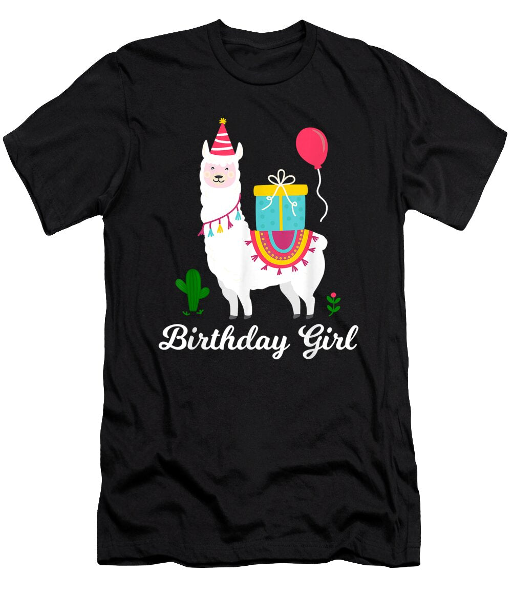Passion Cool Cute Alpaca Llama Cactus Girls Birthday Party Animal Cute Gifts Ezone Prints T-Shirt