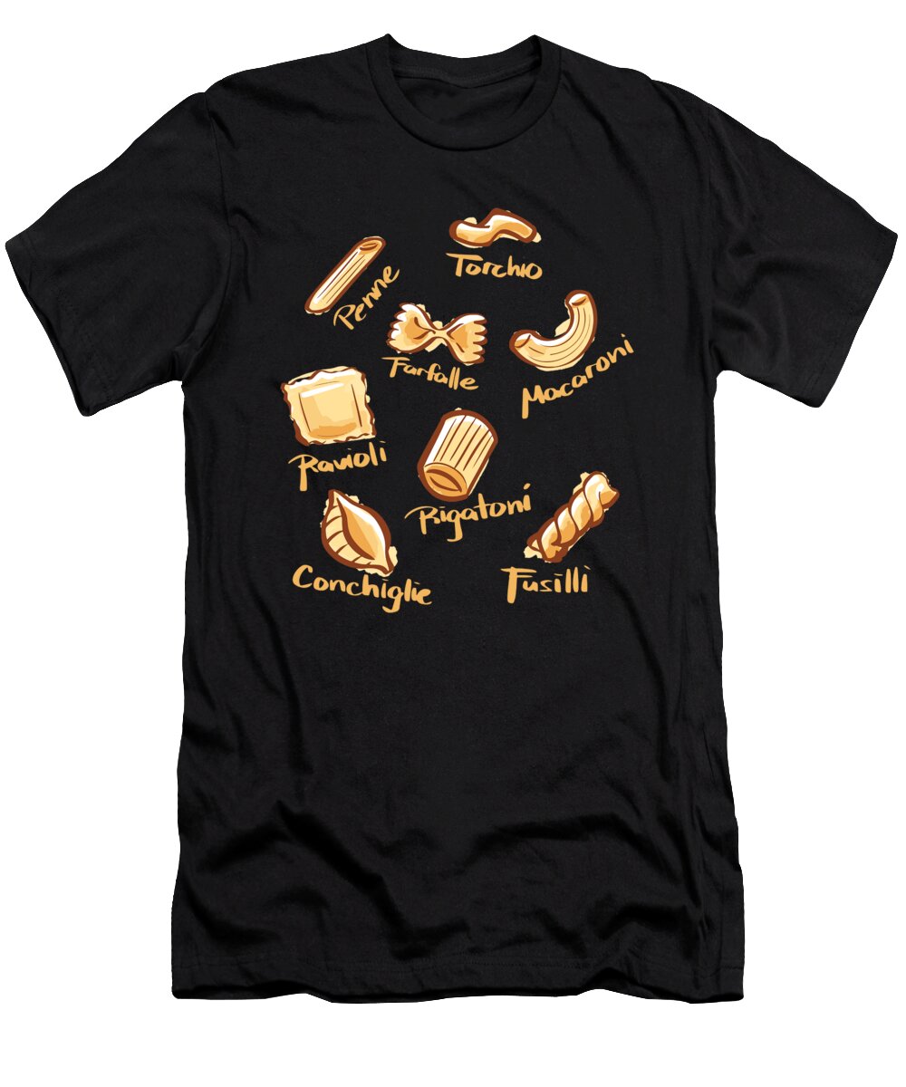 Pasta Arten Spaghetti Pasta Food Italy Moon T-Shirt