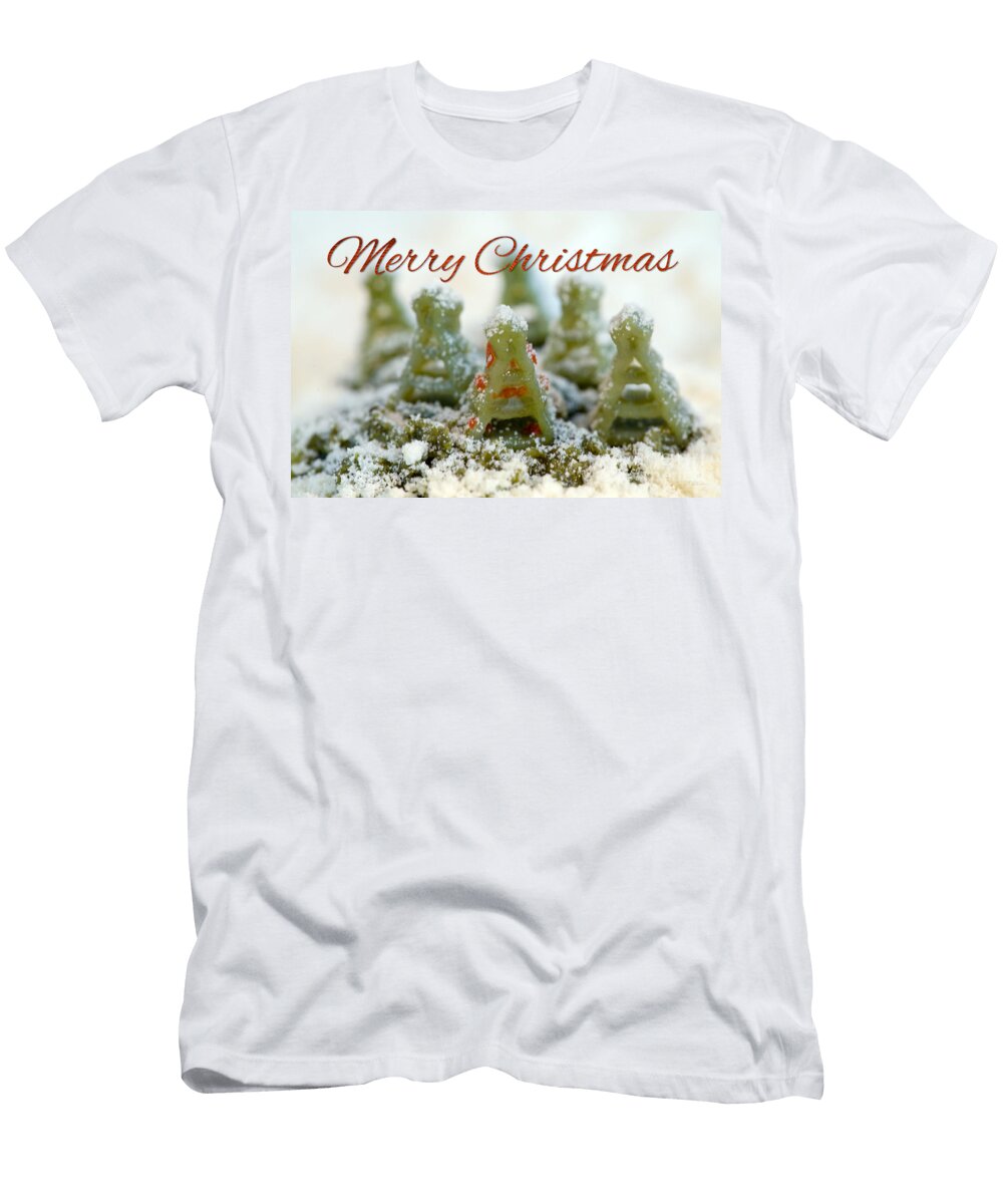 Pasta Christmas Trees with Text Iris Richardson T-Shirt