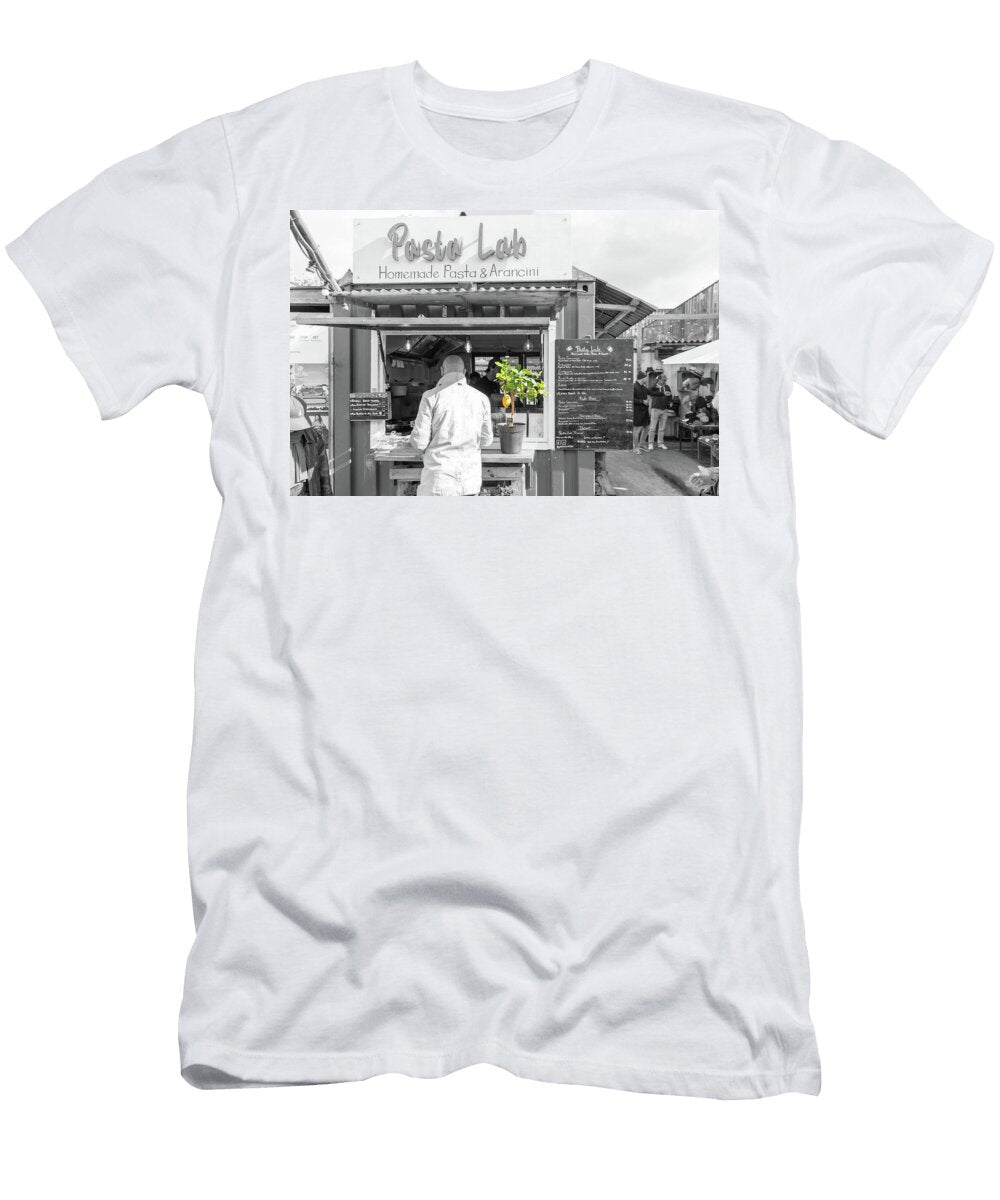 Pasta Lab Market Stall Scene Amit Barkan T-Shirt