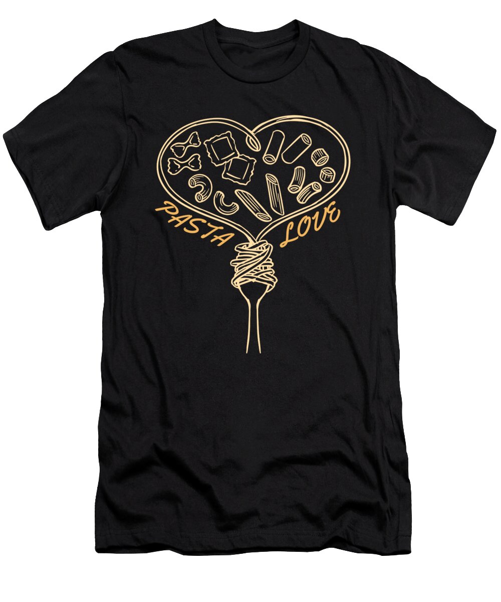 Pasta Love Spaghetti Pasta Food Italy Moon T-Shirt