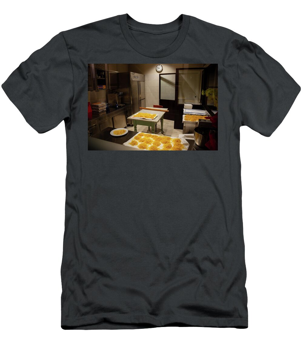 Pasta Nests Drying in a Trattoria Kitchen Florence Italy Patrick Kerwin T-Shirt