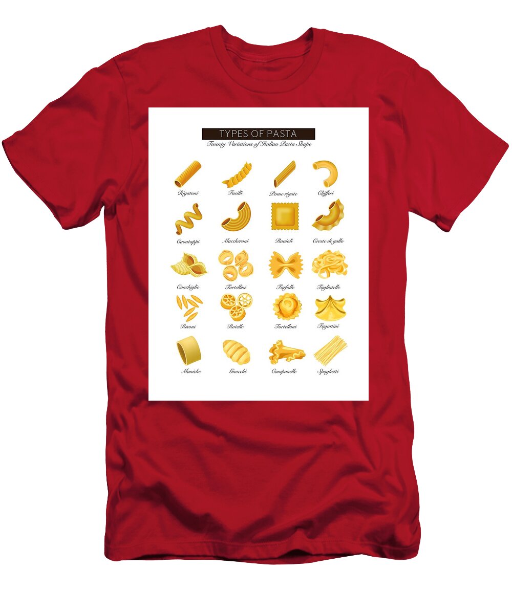 Pasta Shapes Murellos Design T-Shirt