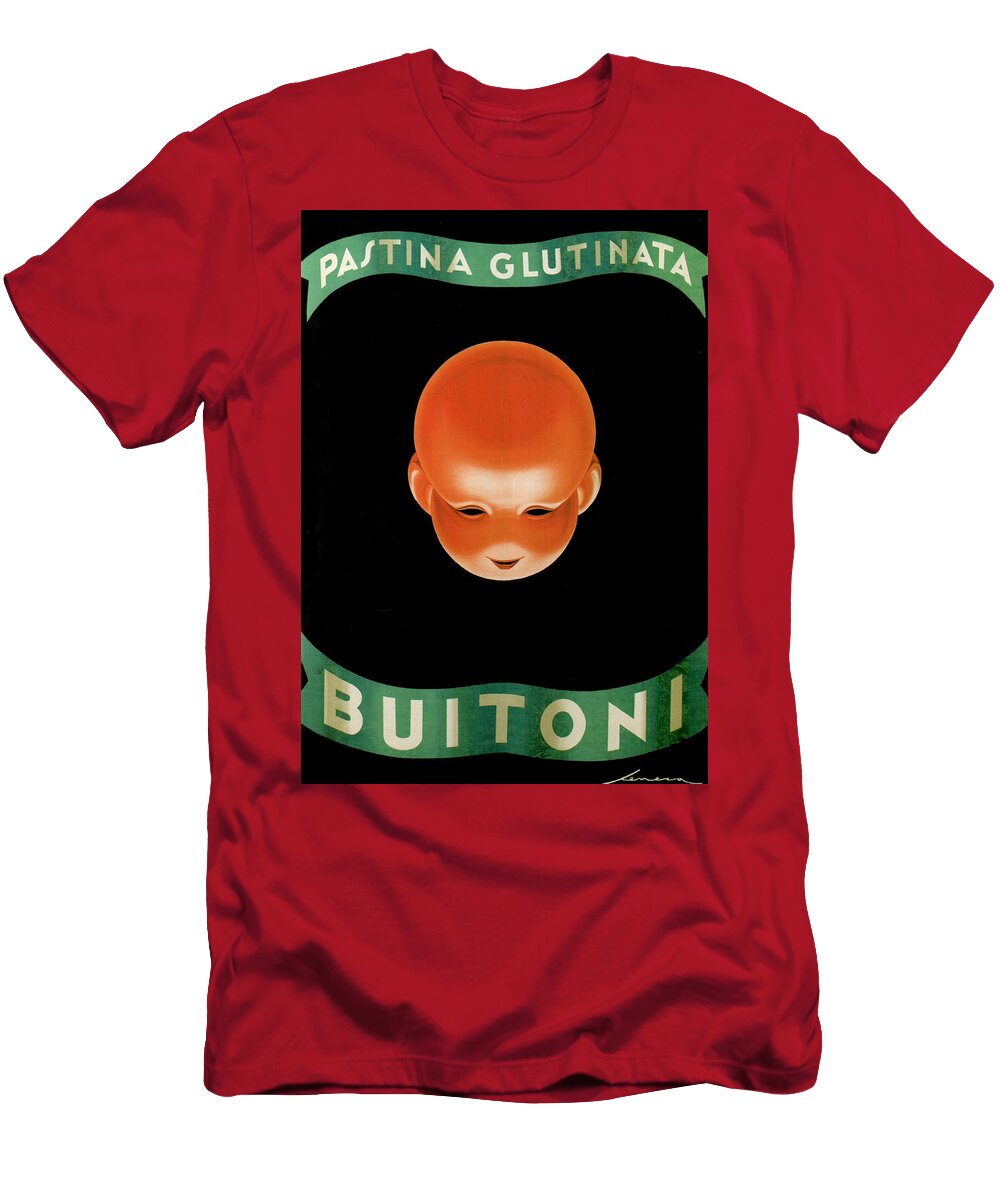 Pastina Glutinata Buitoni Food and Beverages Vintage Advertising Poster Studio Grafiikka T-Shirt