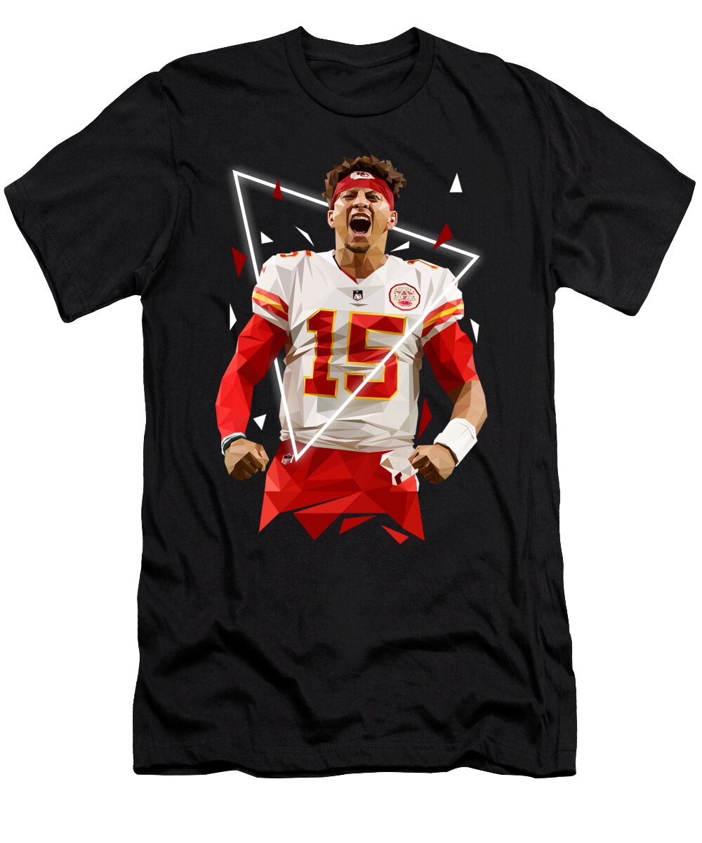 Patrick Mahomes Lowpoly Art Style Yusuf Dedi Wijaya T-Shirt