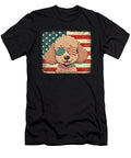 Patriotic Miniature Poodle Dog Lover USA Flag of Sophie Eleanor T-Shirt