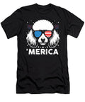 Patriotic Poodle with Sunglasses Studi Alex T-Shirt
