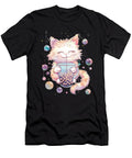 Paws for Boba Goats Cat Tea Time Treat Danial Landes Art T-Shirt